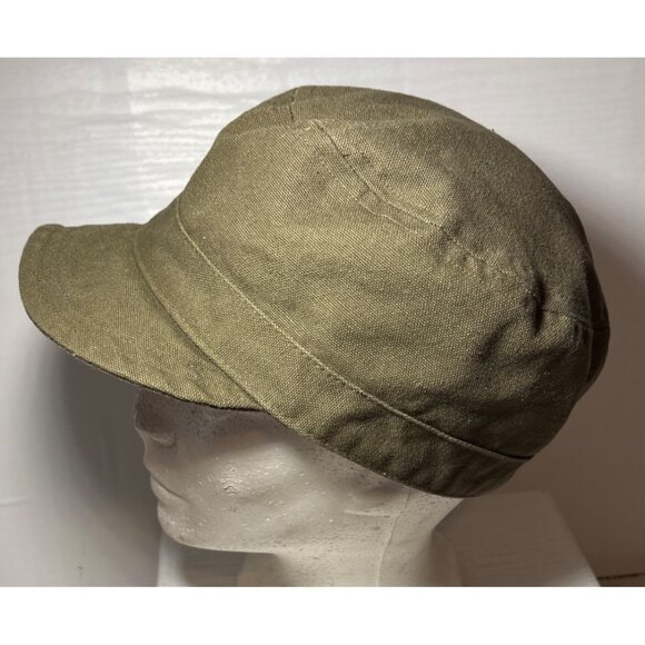 Military Style Hat Army Green With Embroidered Patch & Star Accents - Picture 3 of 7